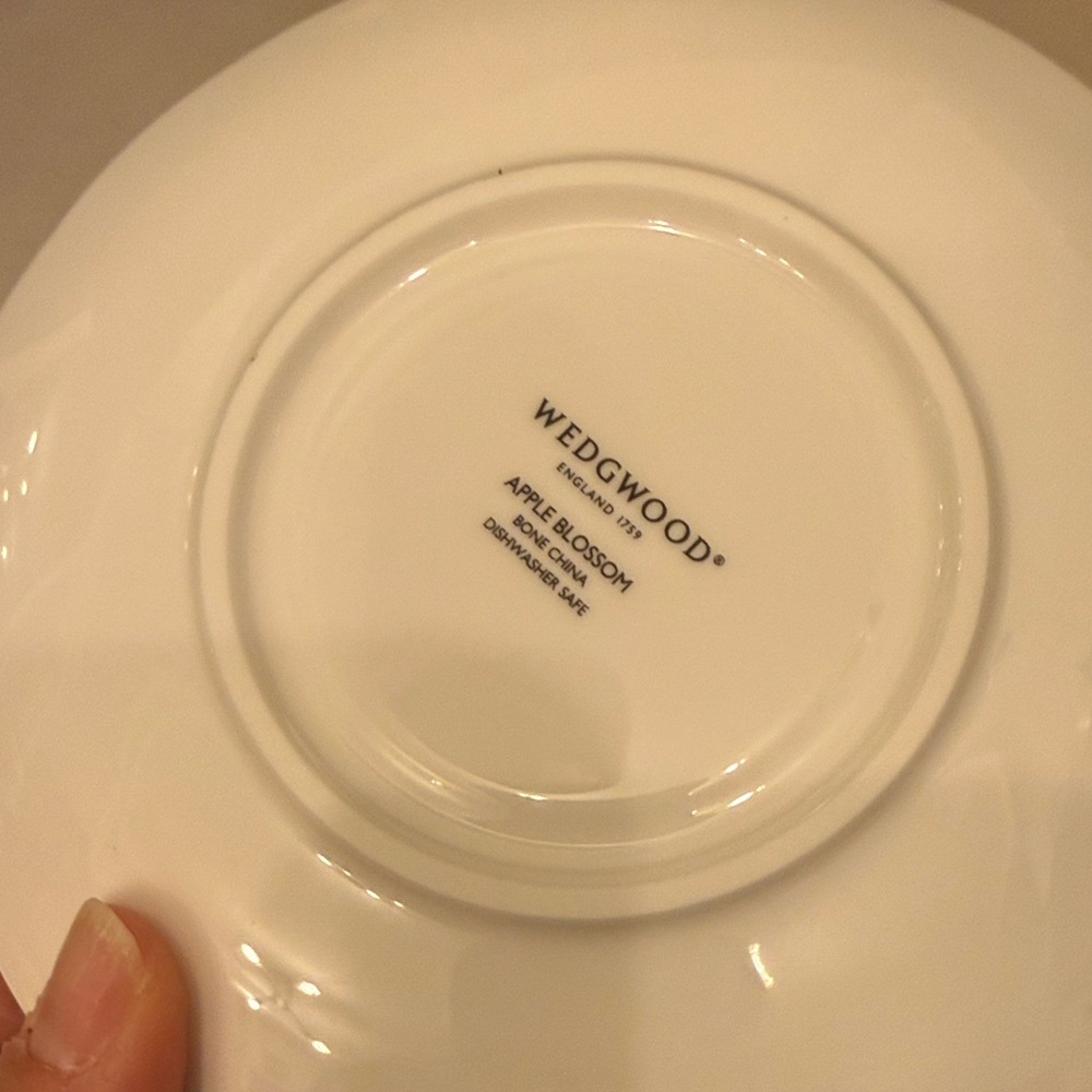 WEDGWOOD WONDERLUST APPLE BLOSSOM TEACUP & SAUCER SET NEW - Picture 9 of 9